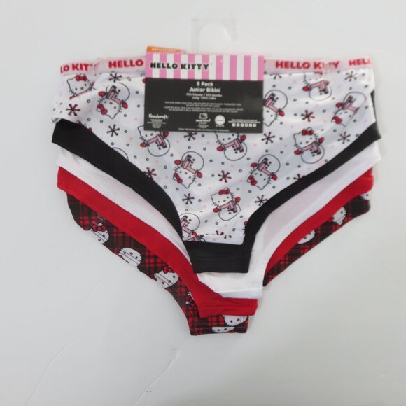 (#X) Hello Kitty 5 pack Christmas bikini underwear Women's Junior panties - Picture 3 of 5